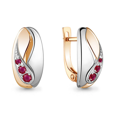 941904к Серьги из Золота с рубинами из коллекции "Enigma"
