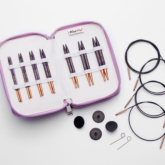 Набор съемных укороченных спиц 10 см "Jadore Cubics", KnitPro, 19302