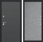 Дверь входная Лабиринт ART Графит 21 - Светлый бетон металлическая
