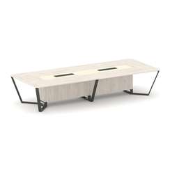 Steel Meet Стол переговорный прямоугольный KM-PR.B.SP-14 Денвер Светлый/Ваниль Глянец/Металл Антраци