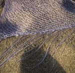 Трендовая косынка спицами из пряжи с пайетками - видео мастер-класс