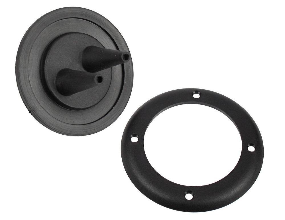 Пыльник для 2-х боуденов, Ø накладки 105 мм, черный