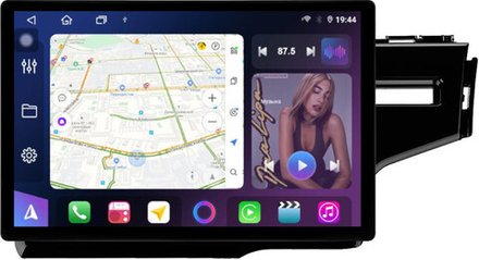 Магнитола для Honda Fit 3 2013-2020 (рамка 9) - FarCar BX877 монитор 13" 2K QLED на Android 13, TS10, 6+128, CarPlay, 4G SIM-слот