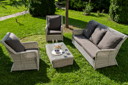 "Гляссе" лаунж-зона из искусственного ротанга, цвет бежевый