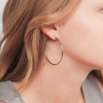 Серьги Fiore Luna Кольцо 50 мм AWE2950-S-2-50mm