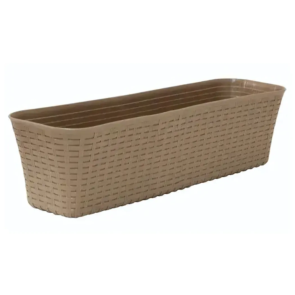 Балконный ящик РОТАНГ 600 Бежевый ротанг 0,16,575х0,18м