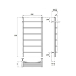 Полотенцесушитель водяной Point Афина PN04158P П5 500x800 с полкой, хром