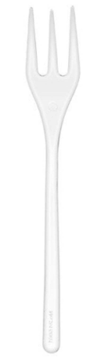 Вилка пластиковая 100 мм мини, прозрачная (50/1500 шт)