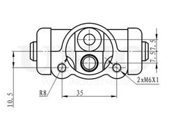Цилиндр тормозной колесный UNIO BRC-20533