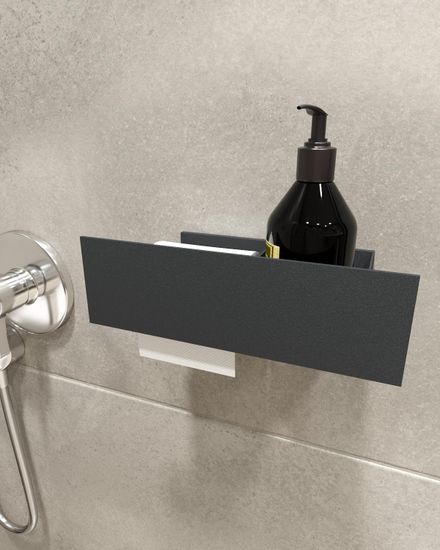 Полка для туалетной бумаги Roll L (черный)