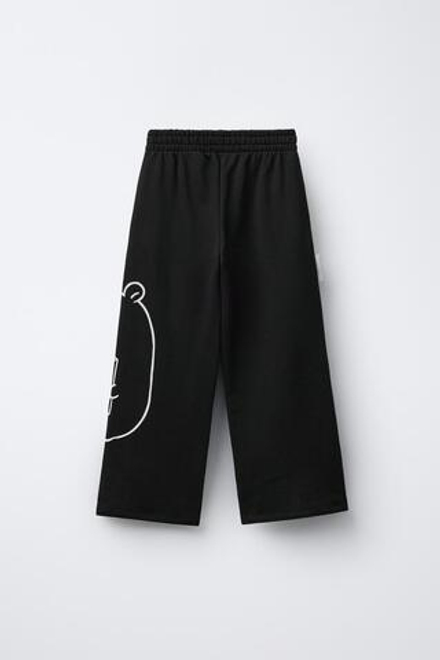 ZARA БРЮКИ WIDE LEG ИЗ МЯГКОЙ ТКАНИ CAPIBARA CAPYFUN ©, ЧЕРНЫЙ