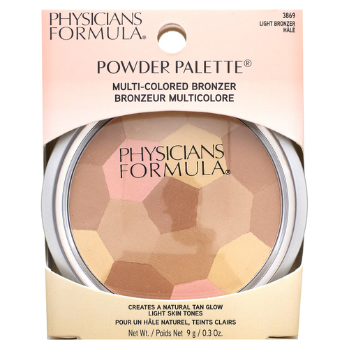 Physicians Formula, Powder Palette, разноцветный бронзер, 3869 легкий бронзер, 9 г (0,3 унции)