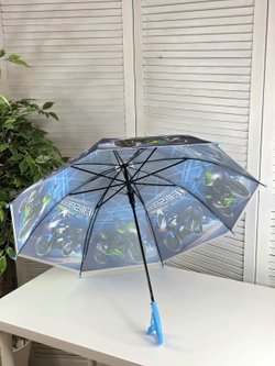 Зонт детский Гоночные мотоциклы 48,5 см голубой (202002036-3)