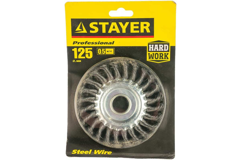 Щетка дисковая для УШМ (125 мм; 22.2 мм) STAYER 35120-125