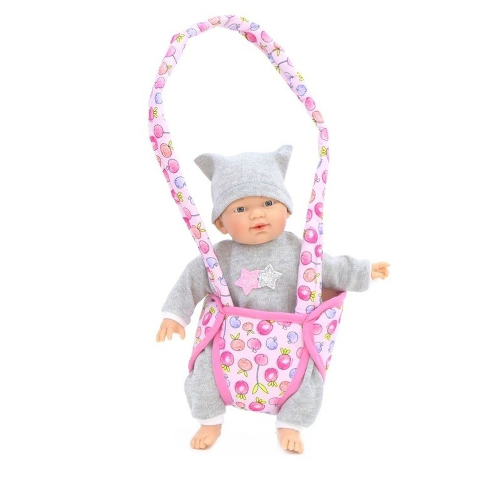 Кукла Nines мягконабивная в сумке-кенгуру 26 см в ас-те