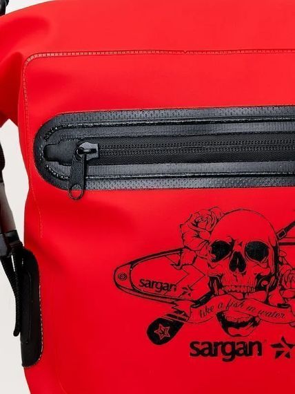 Гермосумка через плечо Sargan Скелетон-САП/Пляжка с доп.карманом 10 л красный