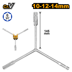 Ключ торцевой Y-образный 10-12-14 мм INDUSTRIAL