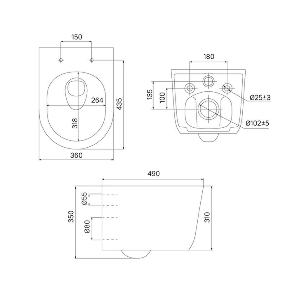 Унитаз подвесной безободковый IDDIS SLIRDSEi25 "Slide" ТОРНАДО смыв, сиденье дюропласт, микролифт
