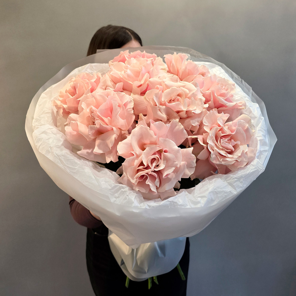 Моно букет из розы Pink Mondial S