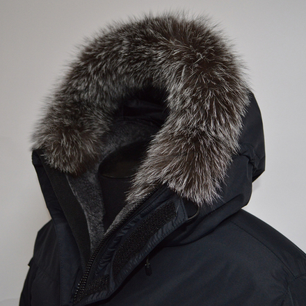 Опушка капюшона куртки Аляска из натурального меха Блюфроста