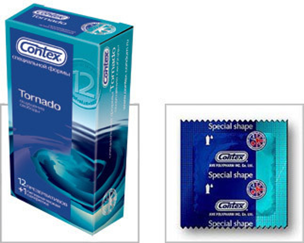 Презервативы CONTEX Tornado, 12 шт.