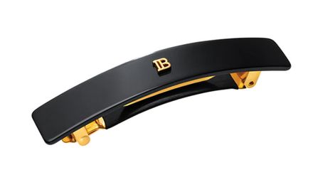 Balmain Hair Couture Заколка-автомат для волос черная глянец М Barrette pour cheveux Medium Black