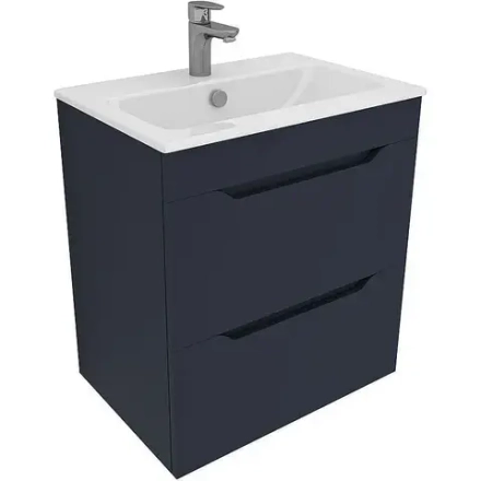 Тумба с раковиной Aquanet Практика 60 маренго (2 ящика)