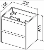 Тумба с раковиной BelBagno KRAFT 39-2C SO 50 Cemento Grigio