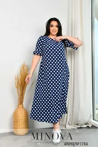 Платье 1704-темно-синий Minova