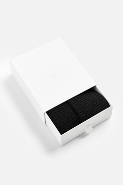 ZARA ШАПКА ИЗ КАШЕМИРА - LIMITED EDITION, ЧЕРНЫЙ