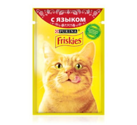 Friskies влажный корм для кошек с языком в подливе