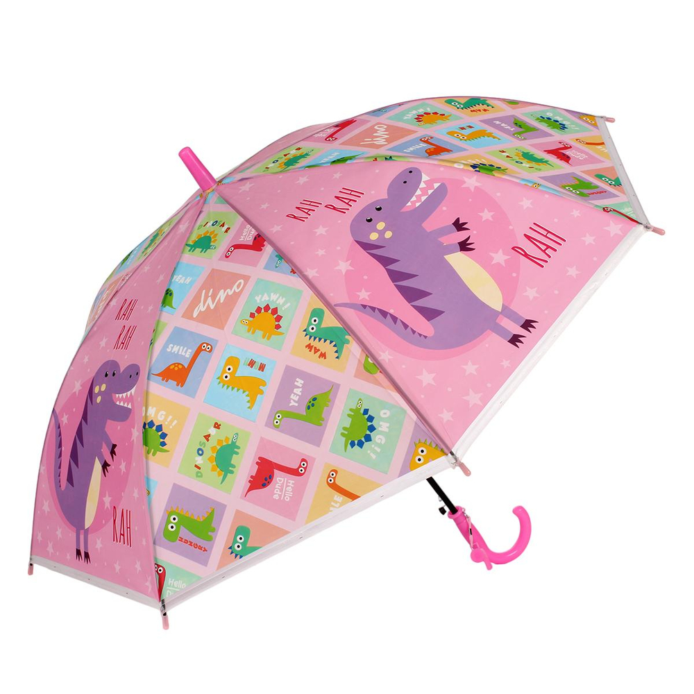 Зонт Динозаврики зеленый, д-50 см, длина 62 см, с-30187