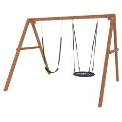 Деревянные качели с качелями гнездо 60 см и гибкими качелями