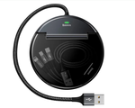 Зарядная станция с кабелем Baseus Car Sharing Charging Station 2xUSB+USB Type-C, Черная (CAHUB-FX01)