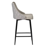 Стул полубарный Bradex Home Dave латте с жаккардом, с поворотным механизмом