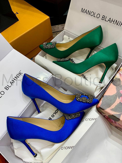 Женские Туфли-лодочки Manolo Blahnik в синем цвете