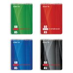 Блокнот А5, 60л, на гребне, клетка, Staff эконом, ассорти, твердая подложка