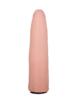 Пояс-трусики с насадкой Glamour Silver - 15,5 см. (Цвет: телесный с черным)