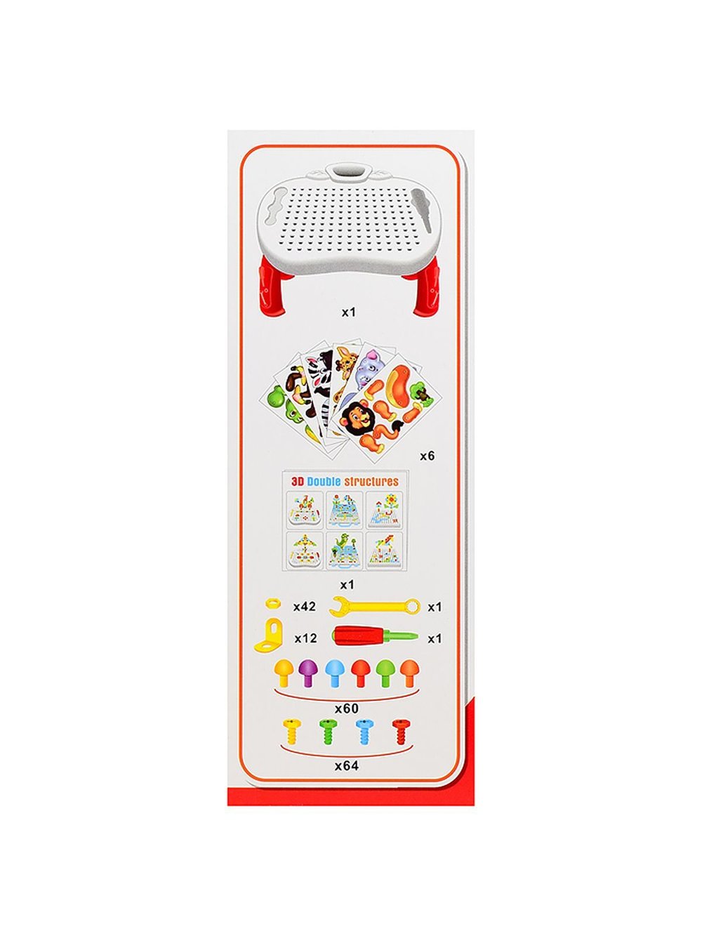 Конструктор на столе 188 деталей (666-29)