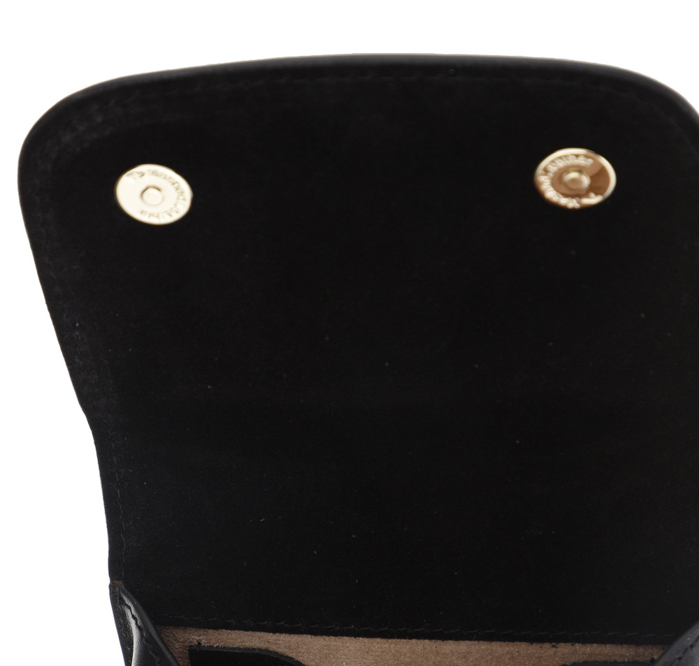 Женская сумка клатч Mashad Leather из натуральной кожи черная мини