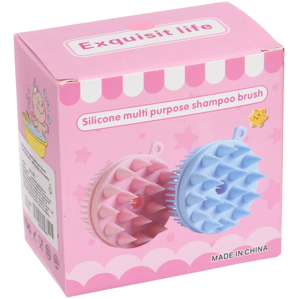 Щетка для вычесывания шерсти двухстороняя «Счастливый хвост!», цвет розовый, 8*4см (коробка)