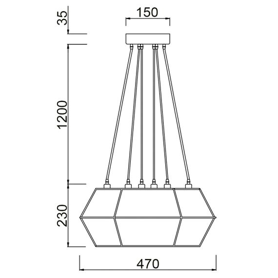 Подвесной светильник Vele Luce Tempo VL6322P06