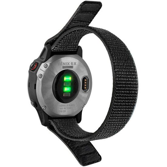Нейлоновый ремешок NylonFit 22 мм для Garmin Fenix 7, Fenix 6, Fenix 5, Fenix 5 plus, Quatix 5, MARQ, Forerunner 935 / 945, instinct, instinct 2, Epix Gen 2 (Серый)