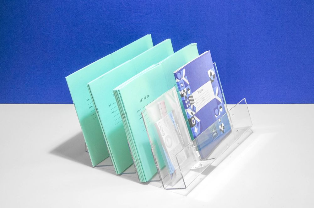 Подставка для тетрадей, журналов, блистерных упаковок 4-х секционная