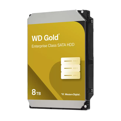 Серверный жесткий диск HDD Western Digital 8TB Gold 6Gb SATA 7.2K 3.5" WD8005FRYZ