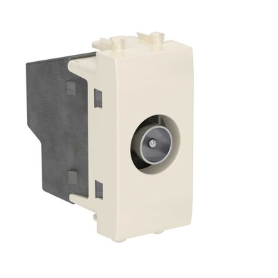 Розетка TV оконечная модульная, "Avanti", "Ванильная дымка", 1 модуль