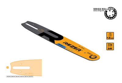 Rezer Profi 386 L 8 M Сварная многослойная направляющая шина для цепных пил