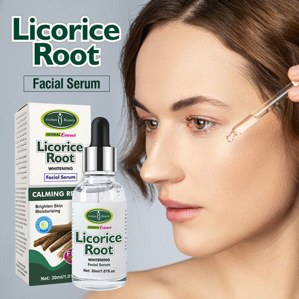 Противовоспалительная сыворотка для лица с экстрактом корня солодки Aichun Beauty Licorice Root Whitening Facial Serum, 30мл