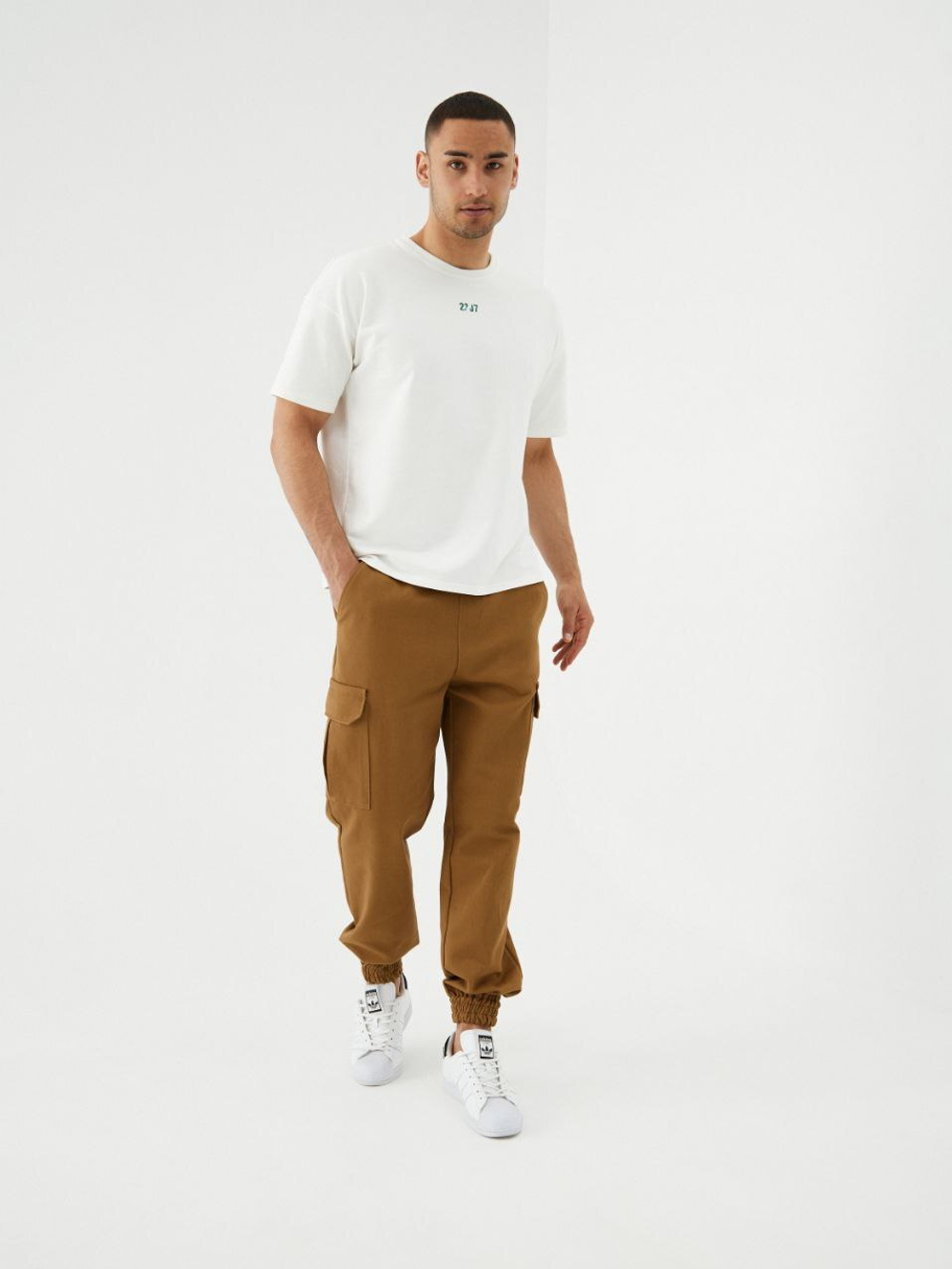 Джоггеры карго хлопковые. Кемэл