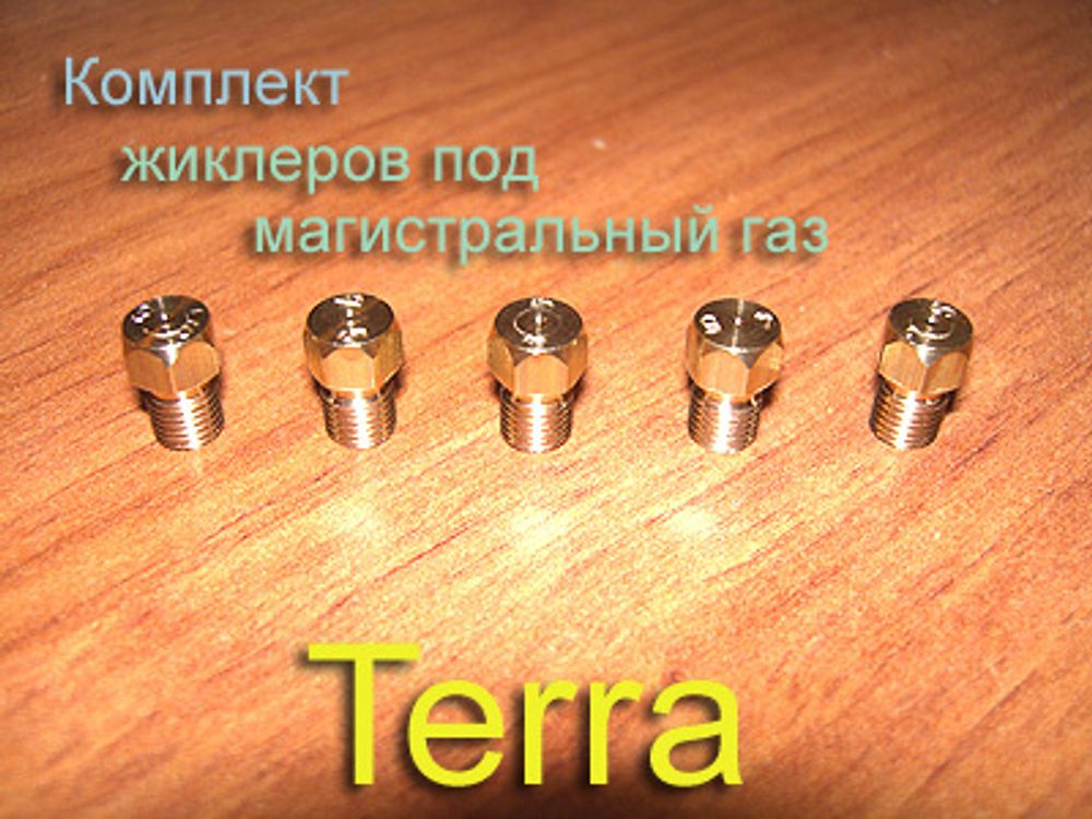 Жиклеры под магистральный (природный) газ для газовой плиты Terra